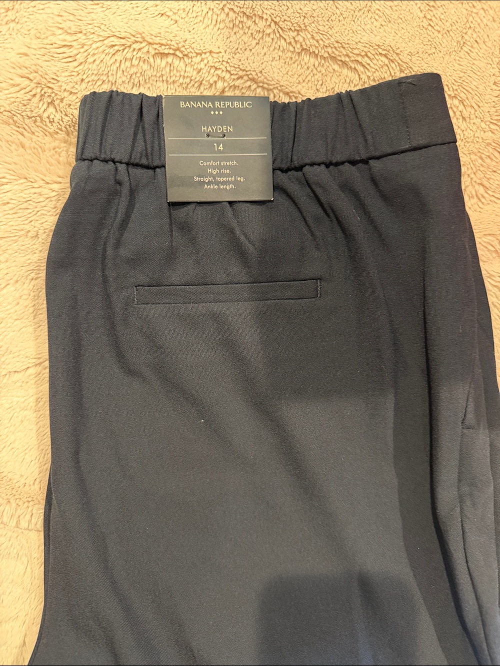Banana Republic Hayden Ankle-Length Tapered Pants - Navy